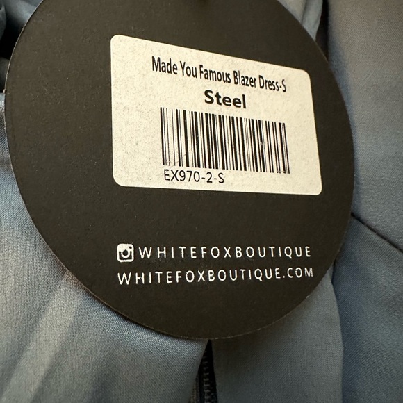 NWT White Fox Made You Famous Blazer Dress Steel (SD1) - Picture 3 of 3